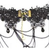 New Coming Gothic Black Lace Pendant Choker Neckalce