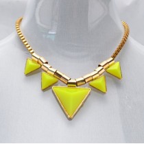 N-4274 NEW Women's Triangle Punk Statement Chains Necklaces