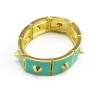 B-0314 New Arrive Gold-plated Drop Glaze Rivet Elastic Bangle