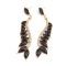 New coming white rhinestone resin leaf shape drop earrings E-2062