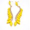 New coming white rhinestone resin leaf shape drop earrings E-2062