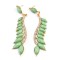 New coming white rhinestone resin leaf shape drop earrings E-2062