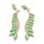 New coming white rhinestone resin leaf shape drop earrings E-2062