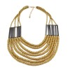Hot Fashion Gun Black/Golden Chain Beads Pendants Choker Necklaces N-1358