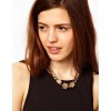 New Europe Style Gold  plated link chain cube pendant Choker Necklace N-4269