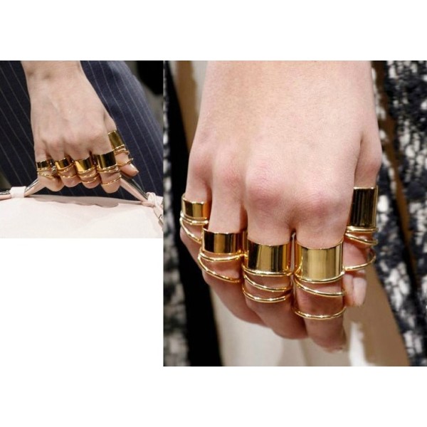 Unique Vintage Antiqued Mixed Charms Ring Set Gift For Girls R-0240