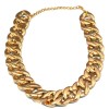 Europe Style Gold Plated Metal resin gem link chain Choker Necklaces N-1621