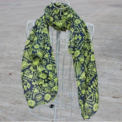 New Fashion Style geometry yellow design chiffon scarf 160cm*70cm C-0037