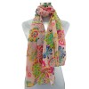 Fashion Colorful Heart-shaped flowers butterflies dragonflies graffiti Scarves Wrap for Women C-0048