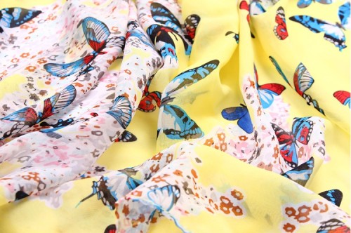 Women's Colorful Butterfly Patterned Fashion Scarf C-0041