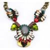 2013 New Brand Retro Crystal Flower Chain Pendant Necklace N-3058
