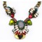 2013 New Brand Retro Crystal Flower Chain Pendant Necklace N-3058