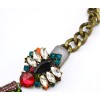 2013 New Brand Retro Crystal Flower Chain Pendant Necklace N-3058