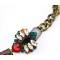 2013 New Brand Retro Crystal Flower Chain Pendant Necklace N-3058