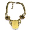 2013 New Brand Retro Crystal Flower Chain Pendant Necklace N-3058