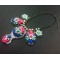N-3071 Fashion Europe Style Jewelry clear acrylic colorful resin gem flower crystal star  necklace