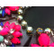 N-3071 Fashion Europe Style Jewelry clear acrylic colorful resin gem flower crystal star  necklace