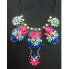 N-3071 Fashion Europe Style Jewelry clear acrylic colorful resin gem flower crystal star  necklace