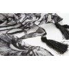 Big angel skeleton large black-and-white stereo tassel design manual clasp chiffon scarf shawl C-0050