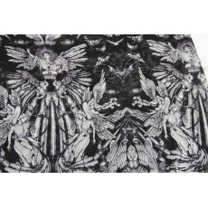 Big angel skeleton large black-and-white stereo tassel design manual clasp chiffon scarf shawl C-0050