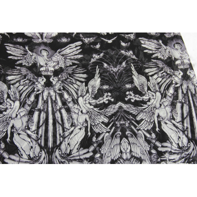 Big angel skeleton large black-and-white stereo tassel design manual clasp chiffon scarf shawl C-0050