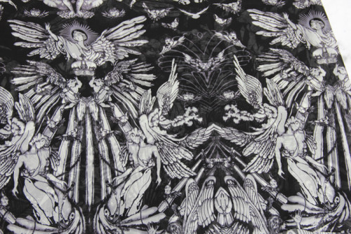 Big angel skeleton large black-and-white stereo tassel design manual clasp chiffon scarf shawl C-0050