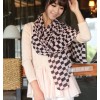 C-0052 Korea fashion style pink black khaki 3 colors chiffon geometry grid scarf design scarves shawl