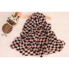 C-0052 Korea fashion style pink black khaki 3 colors chiffon geometry grid scarf design scarves shawl