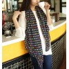 C-0055New arrival korea style autumn winter colourful round dot chiffon scarf