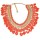 New Fashion Style  Gold Plated Link Chain  Weave Lace Beads Tassels Choker Necklace N-3080