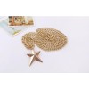 European ancient style fashion Golden star pendant multilayer long sweater thick chain necklace N-1628