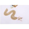 European ancient style fashion Golden star pendant multilayer long sweater thick chain necklace N-1628