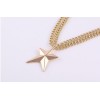 European ancient style fashion Golden star pendant multilayer long sweater thick chain necklace N-1628