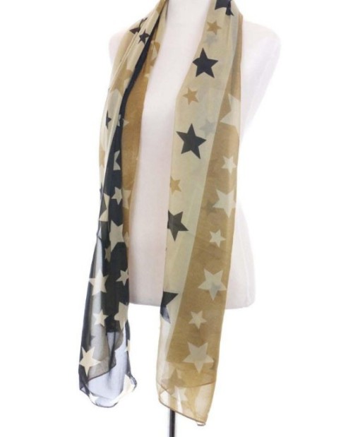 Korea fashion styles Silk chiffon star scarves shawl C-0056