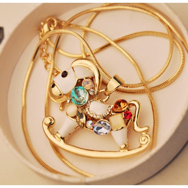 NEW European Colorful Horse Pony Animal Pendant Necklace N-3420