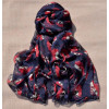C-0061 Korea fashion styles  chiffon skull rose flower square scarves shawl