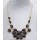 N-3097 European Fashion Gold Plated Metal Resin Drop Gem Flower Pendant Necklace