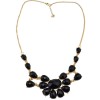 N-3097 European Fashion Gold Plated Metal Resin Drop Gem Flower Pendant Necklace
