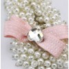 F-0126 Fashion korea style lovely pure small white/pink simulating-pearl bowknot hair clip