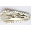 F-0126 Fashion korea style lovely pure small white/pink simulating-pearl bowknot hair clip