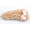 F-0126 Fashion korea style lovely pure small white/pink simulating-pearl bowknot hair clip
