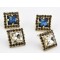 E-2317 New Arrival Charming Rhinestone Crystal Square Ear Stud Earrings