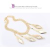 N-4279 New Arrival  Fashion CharmingGold Plated Metal Colorful Rhombus Crystal Pendant Necklace