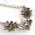 N-3111 New Arrival  Vintage Style Metal Rhinestone Crystal Flower Pendant Statement Necklace