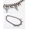 N-0587 New Arrival Fashion Gun Black Alloy Acrylic Pearl Rhinestone Cross Pendant Necklace