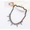 N-0587 New Arrival Fashion Gun Black Alloy Acrylic Pearl Rhinestone Cross Pendant Necklace