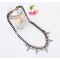 N-0587 New Arrival Fashion Gun Black Alloy Acrylic Pearl Rhinestone Cross Pendant Necklace