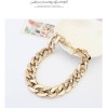 N-1634 New Arrival Fashion Punk Gold Plated CCB Flat Snake Chain Necklace