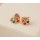 E-1218 New Arrival  Korea Style Colorful Rhinestone Square Heart Ear Stud Earrings