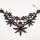 N-1635 New Gothic needle lace hollow out flower resin gem drop Necklace 2 colors